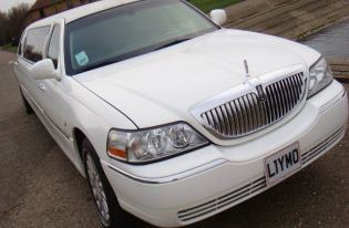 pink and white limo hire corby